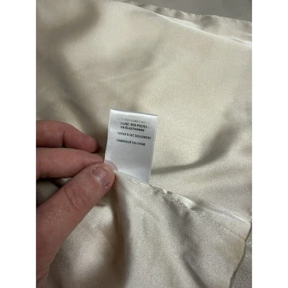 ASTR The Label Ecru Faux Leather Mini Skirt Small Zip Back - Picture 5 of 12